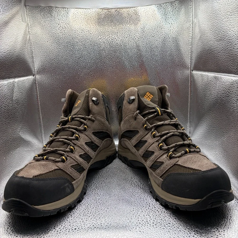 Size 12 Columbia Crestwood Brown Mid Mens Waterproof Hiking Boots BM5371-231